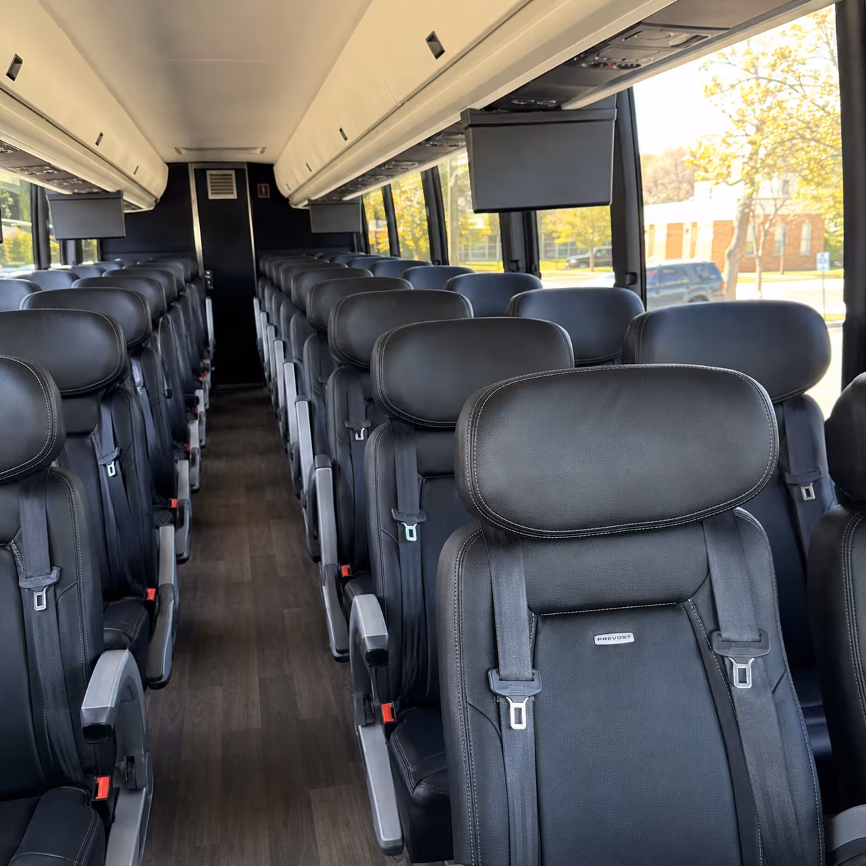 tempe 45 passenger charter bus inside