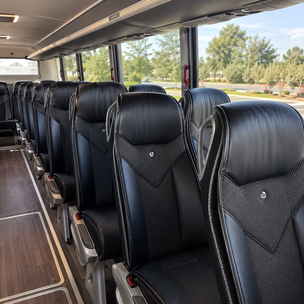 tempe 45 passenger charter bus interior