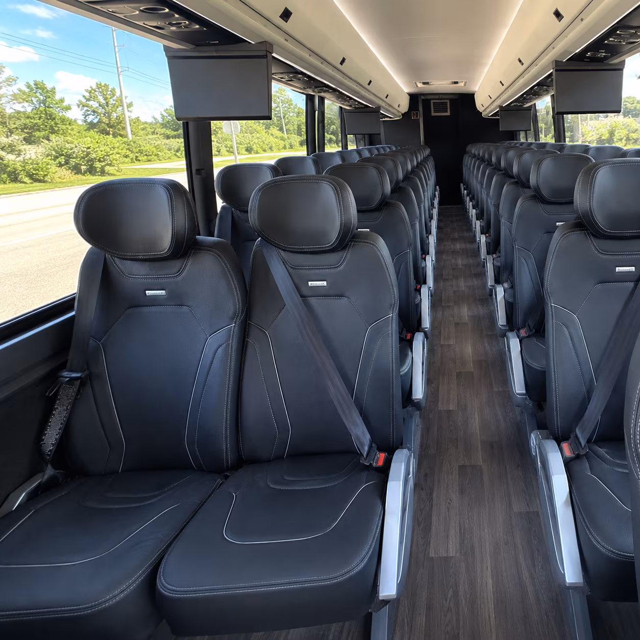 tempe 47 passenger charter bus inside
