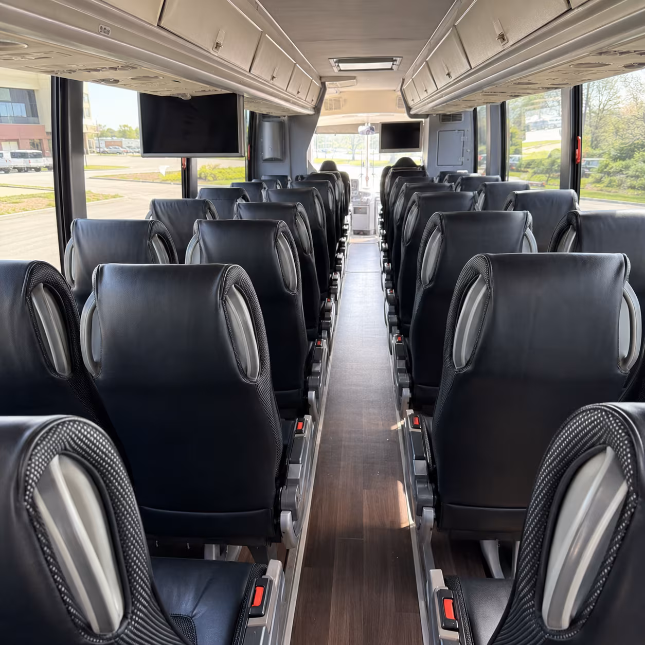 tempe 56 passenger charter bus inside